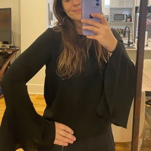 BLACK HOLIDAY LONG BELL SLEEVE BLOUSE